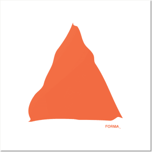 Orange triangle forma Posters and Art